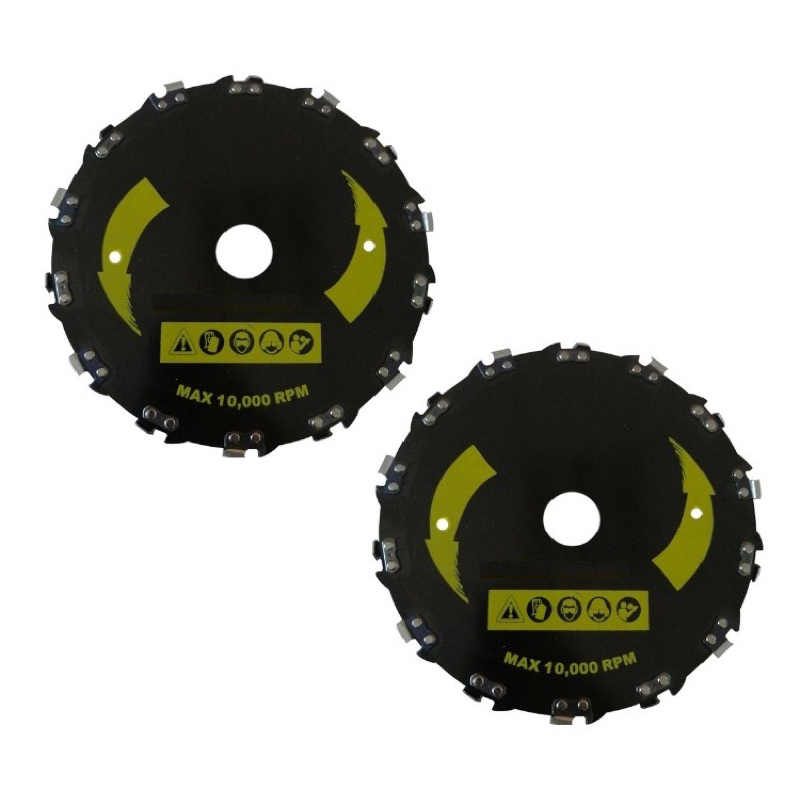 Kit 2x Disco com Dente De Motosserra Roçadeira a Gasolina - Qualidade em Oferta na Shopee