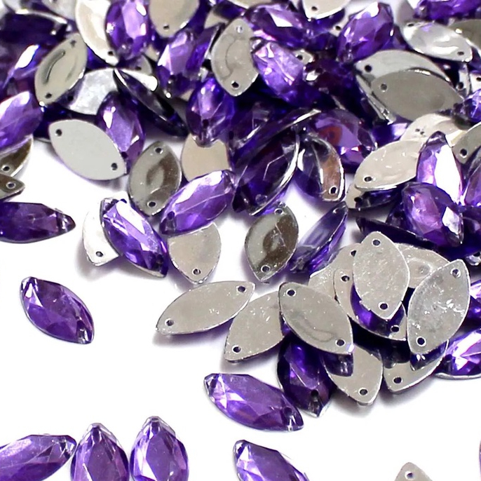 50 chaton NAVETE costura ( 9 X 18 mm ) LILAS