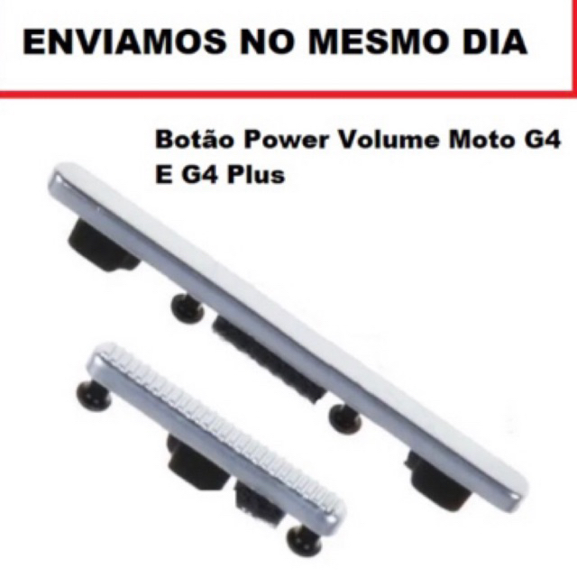 Botão Power + Volume Moto (G4 Xt1626) E (G4 Plus Xt1640) COR CINZA