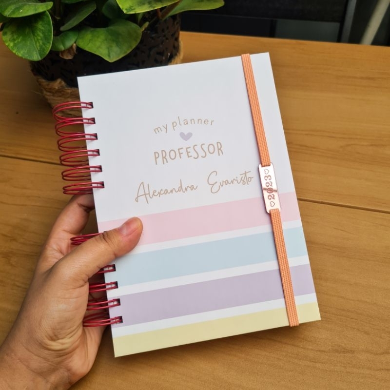 Agenda planner semanal 2025 para professor, professora ou coordenadora - personalizado com seu nome
