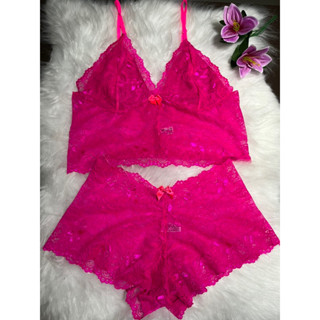 CONJUNTO LINGERIE DE RENDA NEON espera marido