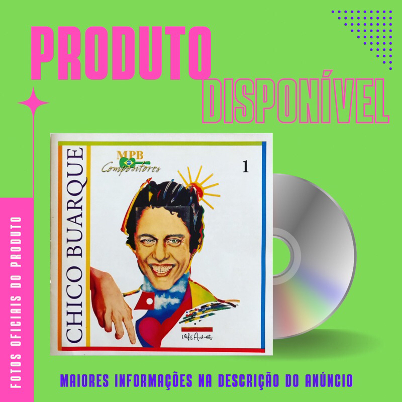 CD CHICO BUARQUE - MPB COMPOSITORES 1 - Beth Carvalho, Pena Branca e Xavantinho, Emílio Santiago, Ney Matogrosso e Rafael Rabelo, Rolando Boldrin