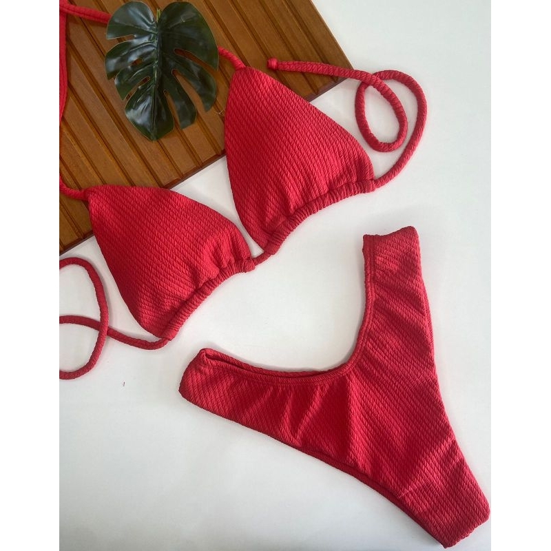 Biquini Cortininha com Calcinha Asa Delta