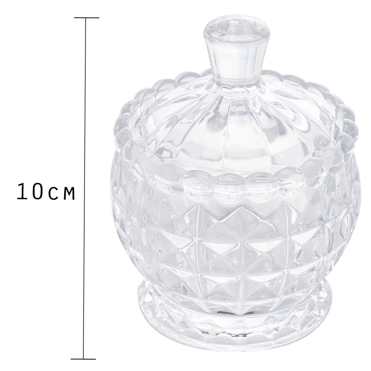 Bomboniere De Cristal Luxo Modelo Diamante 10CM Potiche - Utensílios Pote De Vidro Baleiro Lyor