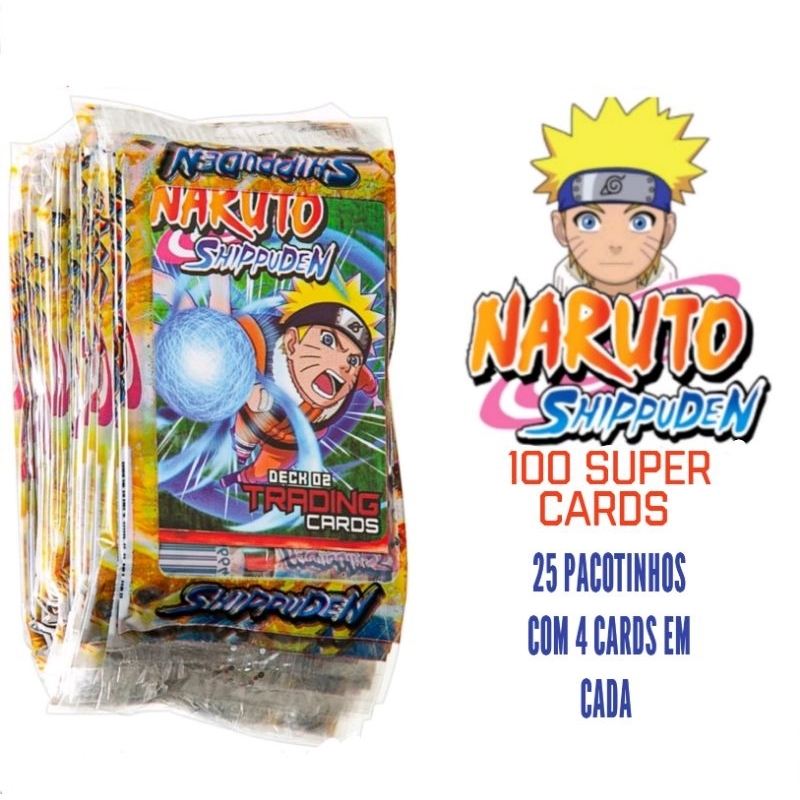 SUPER CARDS DO NARUTO. 200 CARDS. 50 PACOTINHOS COM 4 CARDS EM CADA