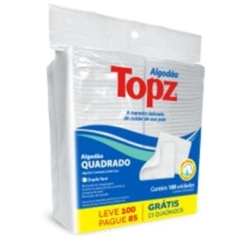 Quadrado de algodão dupla face TOPZ remoção esmalte limpeza de pele remoção de maquiagem 100% algodão Cremer Leve 100 pague 85 zip-lock