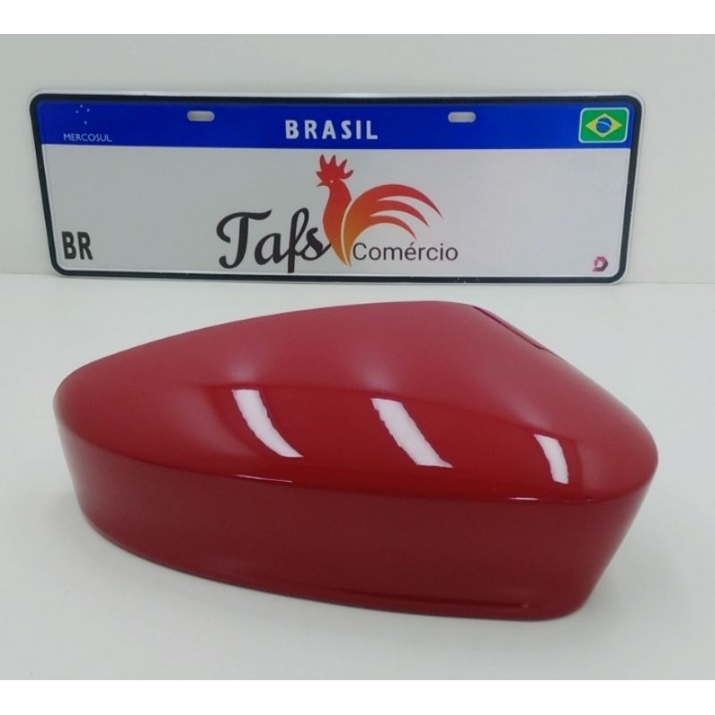 Capa Retrovisor Ford Ka 2015 a 2021 Lado Passageiro Vermelho Arpoador