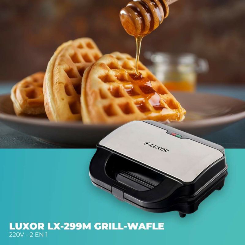 Máquina De Waffles E Sanduicheira Grill Luxor Semi Profissional 110v Ou 220v
