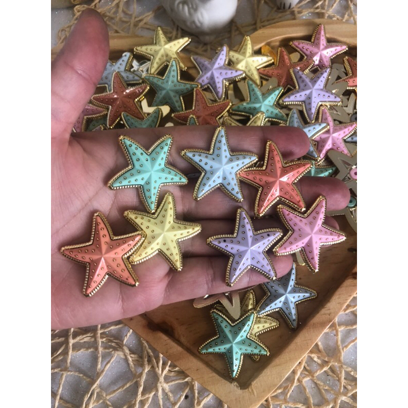 Aplique estrela do mar 34x33mm-5unid em Oferta na Shopee