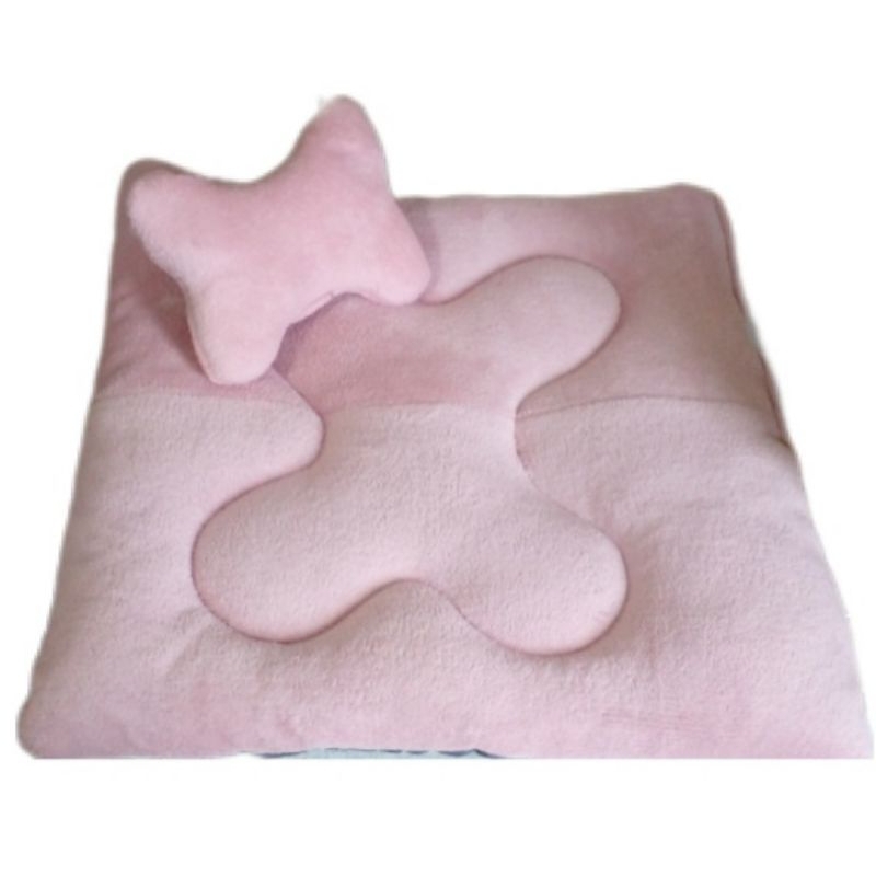 colchonete tapete cama pet tipo almofada rosa