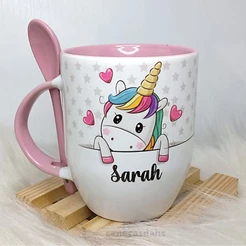 Caneca Unicórnio Personalizada com Nome - Promoção