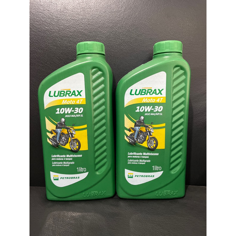 KIT com 2 Litros Lubrax 10W30 4T MOTO