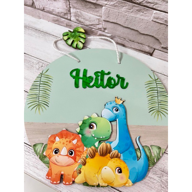 Guilanda Porta Maternidade ou enfeite de porta Dinossauro Baby