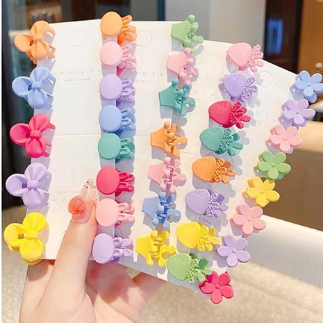 30 Pcs Mini Fofo Piranhas De Cabelo Para Meninas Coloridos Grampo Com Desenho Coelho Flor Coroa Estrela