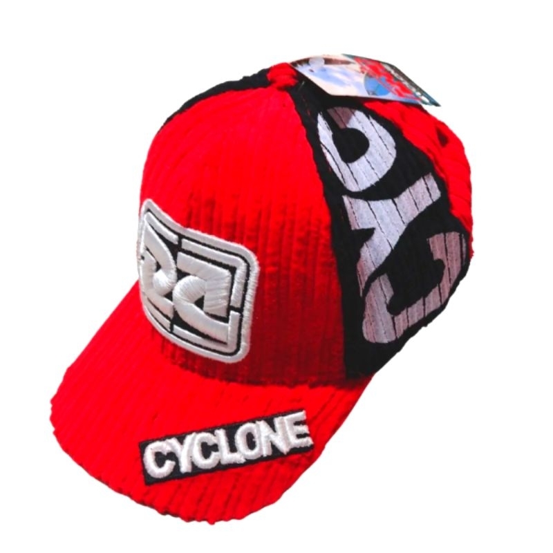 Boné  Cyclone Veludo Vermelho Masculino Aba Curva Lançamento em Oferta na Shopee