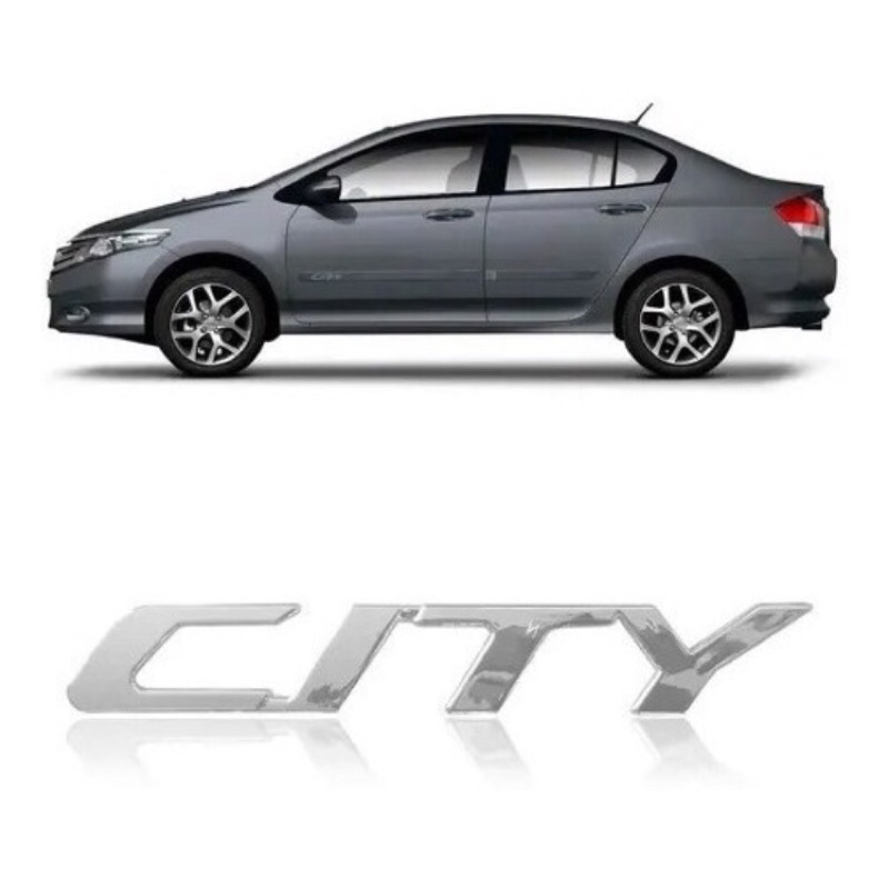 emblema letreiro City cromado ano modelo Honda 2009 a 2014