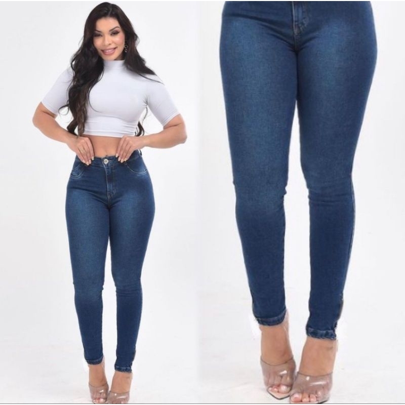 calça jeans feminina skinny com lycra wissam jeans
