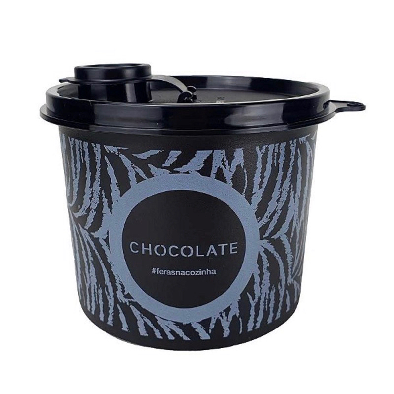 Tupperware Redondinha  com bico dosador Feras na cozinha Chocolate 390g