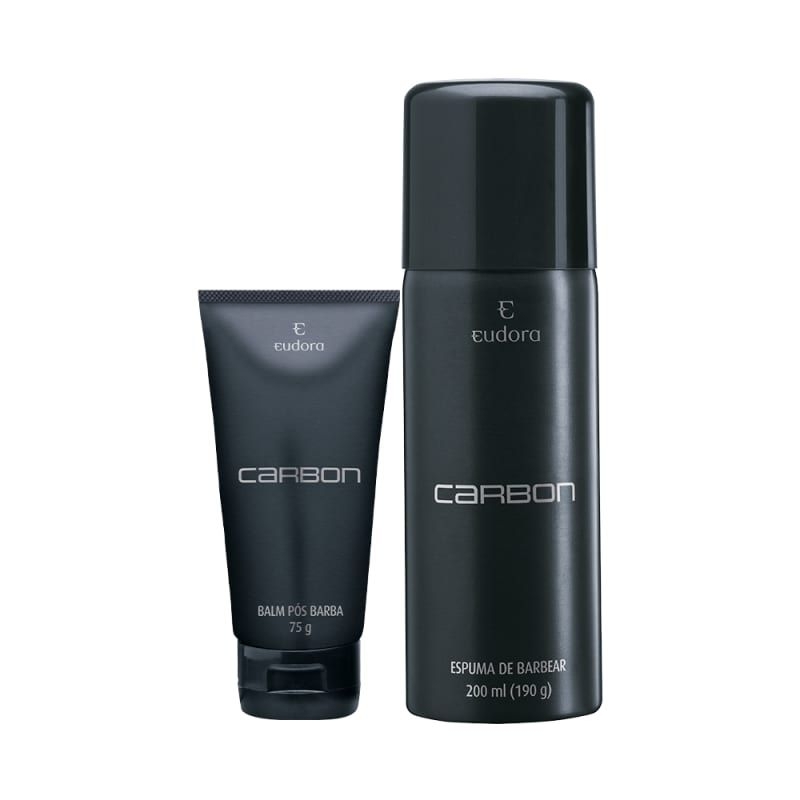 Carbon Espuma de Barbear 200ml Balm Pós Barba 75g Eudora