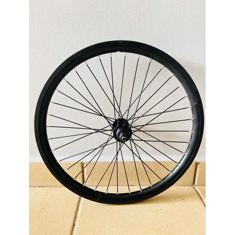 Roda TRASEIRA SEMINOVA para bicicleta infantil aro 20 freio vbreak aro aero folha dupla em Alumínio Preto