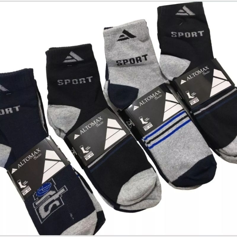 Kit 6/12 Pares De Meia Masculina Cano Longo Grosso Altomax em Oferta na Shopee