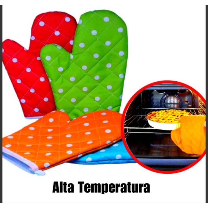 Luva de Forno e Fogão Alta Temperatura Super Proteção Beleza e Praticidade