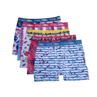 Kit 6 Cuequinhas Infantil Multimarcas Cueca Boxer Microfibra Estampada forradas Estampas Variadas