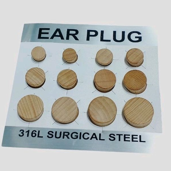 alargador de madeira plug 10mm 12mm 14mm 16mm 18mm 20mm bege kit 12 unidades unissex piercing expansor brinco cavado