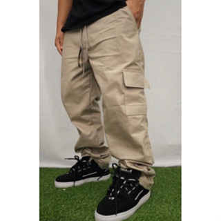 CALÇA SKATISTAS CARGO SARJA UNISSEX MASCULINO FEMININO CINTURA ELÁSTICO