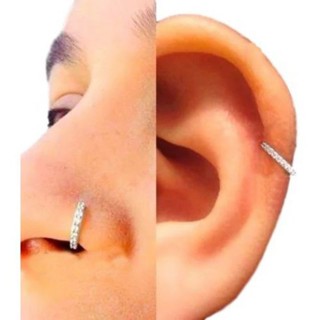 Piercing De Orelha Nariz Cartilagem Argola 6mm ou 8mm Aço Cirúrgico