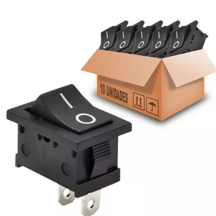 Kit 10 Chaves Gangorra Kcd1-101 Liga/desliga 2 Terminais 6a em Oferta na Shopee