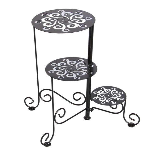 Suporte Para Vasos De Flor Articulado De Chão 3 Andares Jardineira