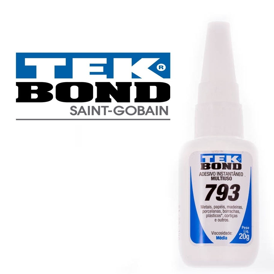 Cola Instantânea Tek Bond 793 20g – Fixação Precisa e Secagem Rápida Super Forte Fácil Aplicação em Oferta na Shopee