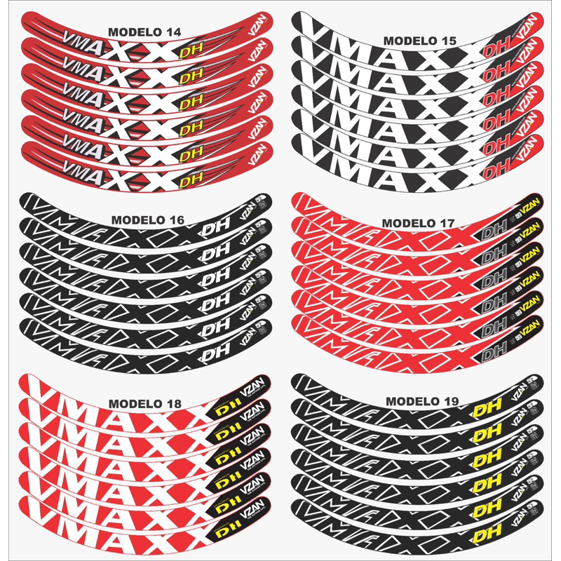 Adesivo Roda Aro 26 e 29 de Bicicleta Bike Ciclismo Vmaxx DH Freio a Disco ou Vbrake em Oferta na Shopee