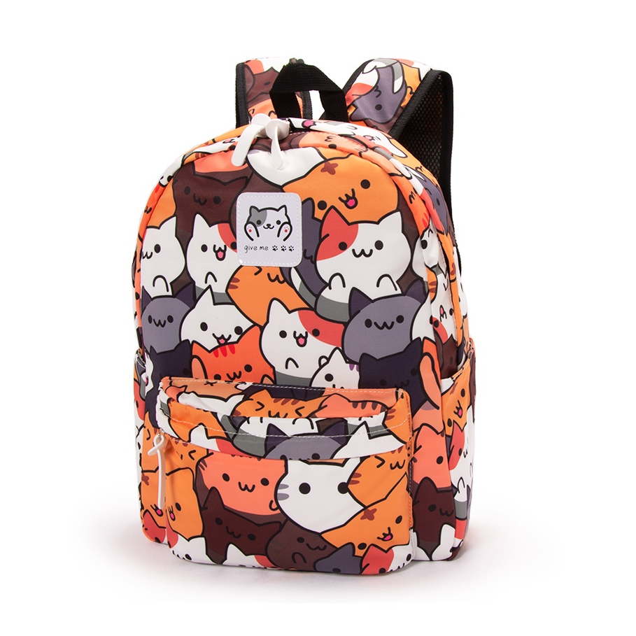 Mochila Bolsa Escolar Juvenil Reforçada Anime Neko Atsume Infantil - Baby & Kids Fashion