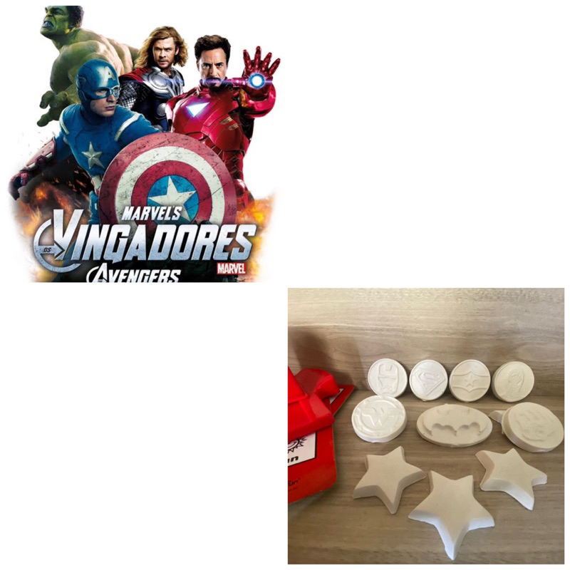 kit pra pintura tema os vingadores ideal pra lembrancinha de aniversário