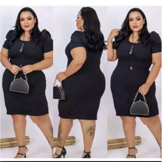 Vestido feminino plus size manga bufante Princesa evangélico.