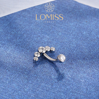 Piercing Umbigo Banana Titânio PVD Cluster Zircônia《Lomiss  piercing》 em Oferta na Shopee