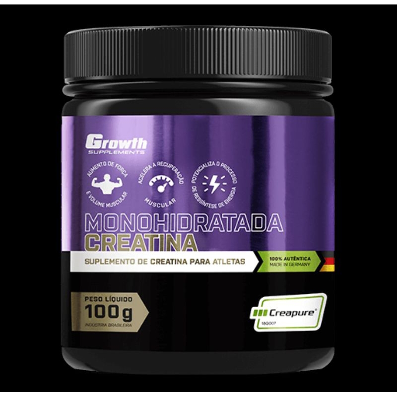 Creatina Growth Creapure Mono Suplemento Em Pó Supplements
