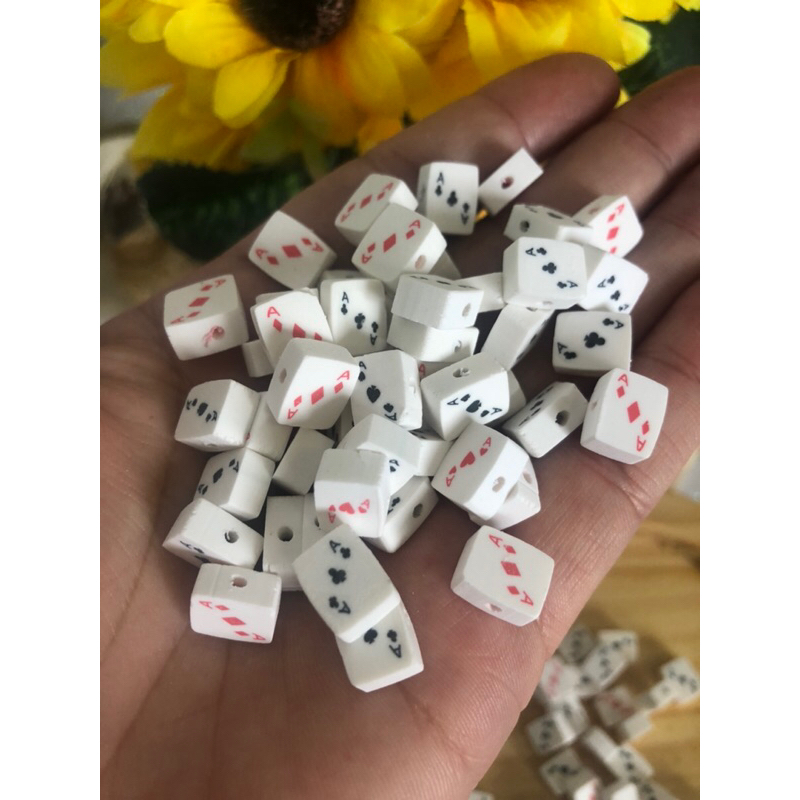 Entremeio cartas de baralho 10x09mm em pvc-25mm unid
