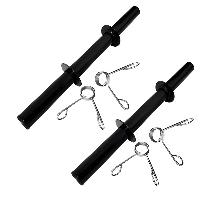 Par Barra Oca 40cm Presilhas Academia Musculação Halteres Treino em Casa Fitness Anilha Supino 25.4mm