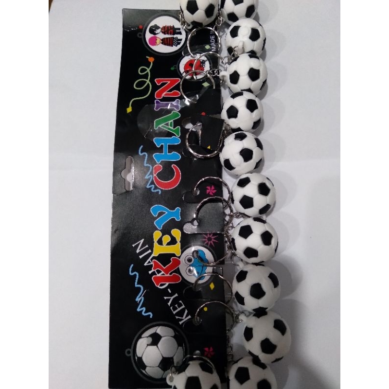kit com 12 chaveiros bola de futebol