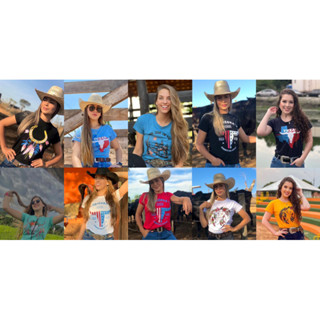 10 T-shirt country modelos e tamanhos variados blusa country