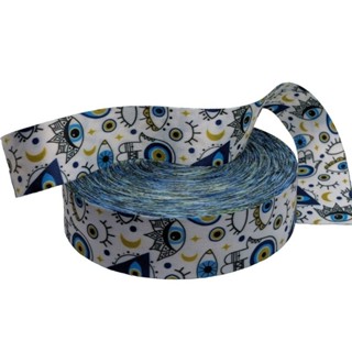 Alça Chic Estampada LUXO (3cm e 4cm) - Olho Grego Talismã. Envio Imediato. Pronta Entrega. Produto em estoque - RJ/Brasil
