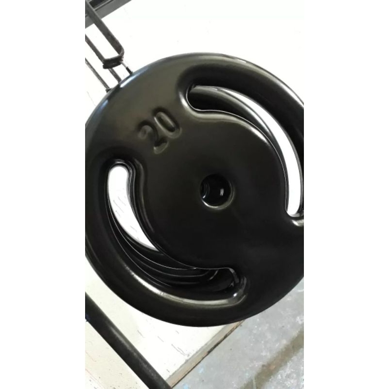 Anilha vazada emborrachada para treino 20kg (UNIDADE)