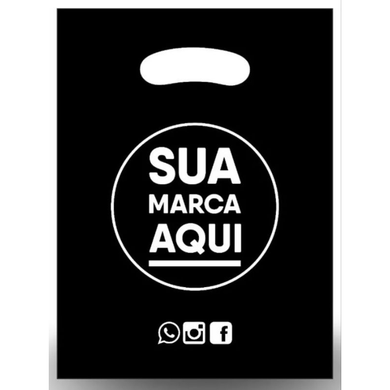 50 Sacolas Plásticas Personalizadas 16x20 / 20x30 / 25x35 / 30x40 / 40x50
