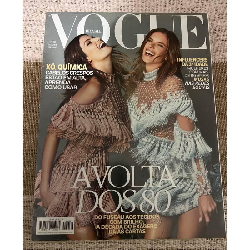 Revista Vogue Isabeli Fontana e Alessandra Ambrósio LACRADA DE FÁBRICA