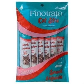 Finotrato Cat Stix Petisco Líquido Super Premium Sabor Atum - Pacote com 6 Unidades
