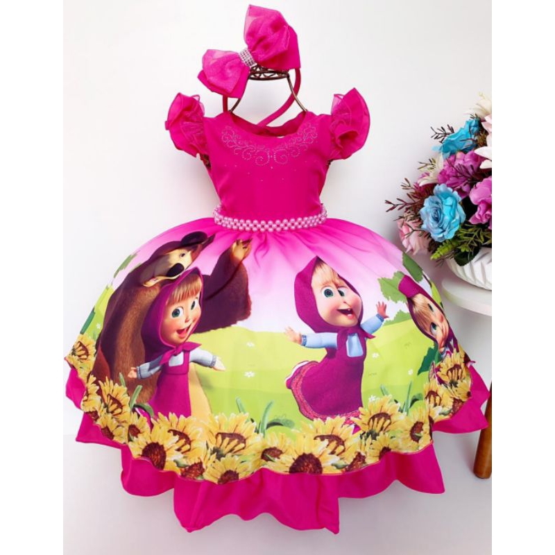 Vestido Masha e Urso/ Menina e o Urso