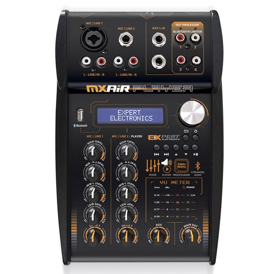 Mesa De Som Expert Mx Air Player Com Processador + Bluetooth + Player - detalhe